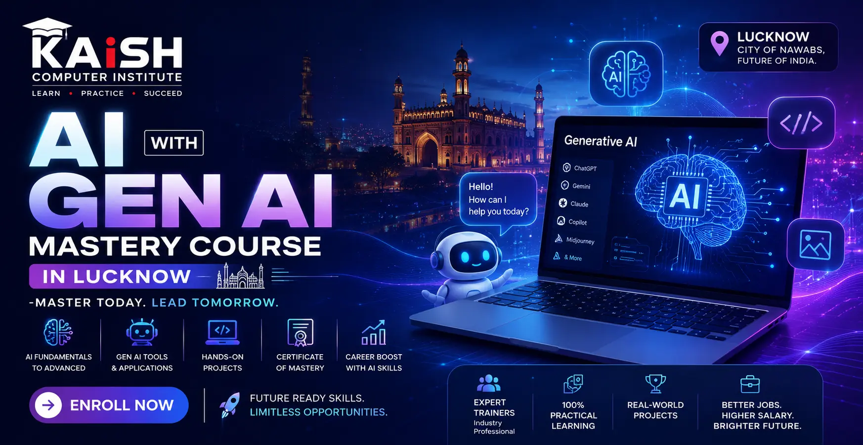 AI with Gen AI Mastery course in Lucknow at KAiSH Computer Institute